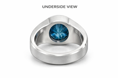 Sterling Silver Semi Mount Ring Setting Round RD 10X10X6.3mm Bezel Brushed Finish Syzjewelry