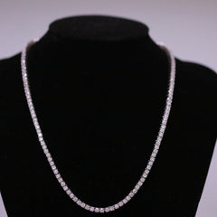 Sterling Silver Semi Mount Tennis Necklace Setting Round RD 7x7mm 16" to 30" Etsy