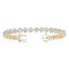 10K Gold Semi Mount Bracelet Setting Heart He 5x5mm Syz Jewelry