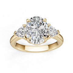 Platinum Semi Mount Ring Setting Oval Ov 10x8mm Diamond Accent Syz Jewelry