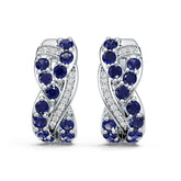 14K Gold Semi Mount Earrings Setting Round Ro 2x2mm Diamond Accent Syz Jewelry