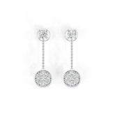 18K Gold Semi Mount Earrings Setting Round RD 3.5mm Diamond Accent DHJ