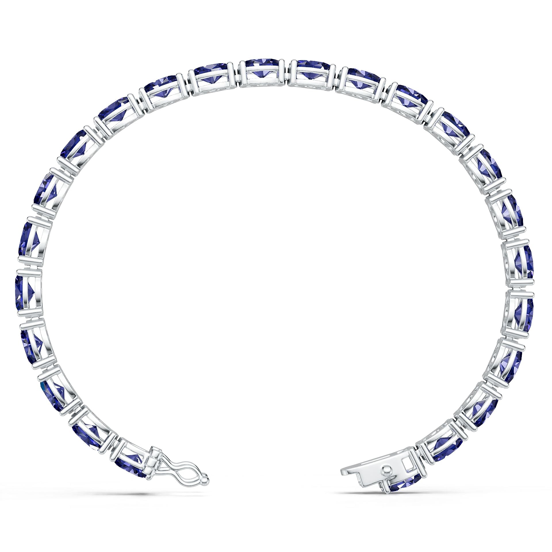 10K Gold Semi Mount Bracelet Setting Round Ro 7x5mm Syz Jewelry