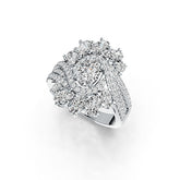 14K Gold Semi Mount Ring Setting Oval OV 7X5mm OV 5X3mm Diamond Accent DHJ