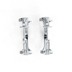 Sterling Silver Semi Mount Earrings Setting Round RD 1.25mm DHJ