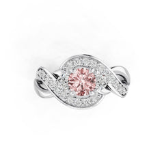 18K Gold Semi Mount Ring Setting Round Ro 5x5mm Diamond Accent Syz Jewelry