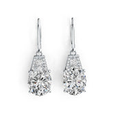 14K Gold Semi Mount Earrings Setting Oval OV 11X9mm Diamond Accent DHJ