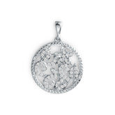 Sterling Silver Semi Mount Pendant Setting Round RD 1.25mm DHJ