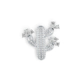 Sterling Silver Semi Mount Pendant Setting Pear PE 5X3mm Cactus Theme DHJ