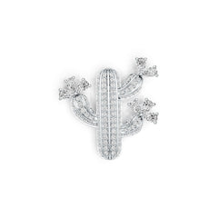 Sterling Silver Semi Mount Pendant Setting Pear PE 5X3mm Cactus Theme DHJ