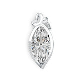 Sterling Silver Semi Mount Pendant Setting Marquise MQ 26X13mm DHJ