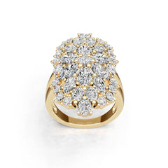 Platinum Semi Mount Ring Setting Round Ro 6x4mm Diamond Accent Syz Jewelry