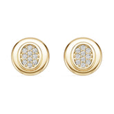 10K Gold Semi Mount Earrings Setting Round Ro 1x1mm Moissanite Accent Syz Jewelry