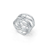 14K Gold Multi-Row Wave Ring DHJ