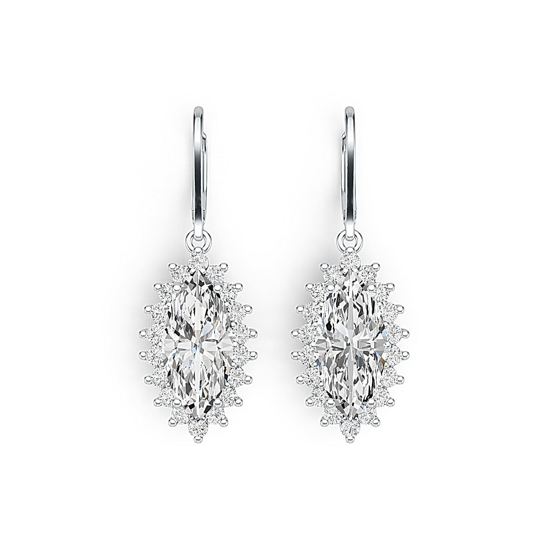 Sterling Silver Semi Mount Earrings Setting Marquise MQ 15X7mm - Syzjewelry
