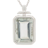 14K Gold Semi Mount Pendant Setting Emerald OCT 16X12mm P24116 Syzjewelry