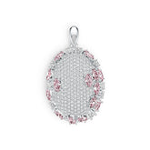 Sterling Silver Semi Mount Pendant Setting Oval OV 5X3mm DHJ