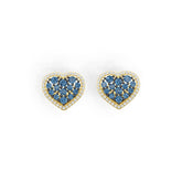10K 14K Gold or 10K Gold Semi Mount Earrings Setting Round Rd Moissanite Accent Syzjewelry