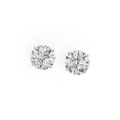 Sterling Silver Semi Mount Earrings Setting Round RD 7.5mm DHJ