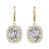 10K Gold Semi Mount Earrings Setting Round Ro 10x8mm Moissanite Accent Syz Jewelry
