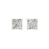 14K Gold Semi Mount Earrings Setting Princess Pr 6x6mm Syz Jewelry