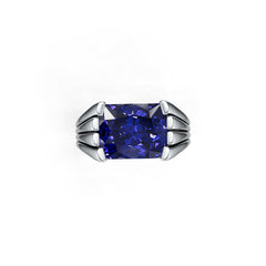Men's Ring Settings Sterling Silver Ring Mounting Cushion CU 14x10mm Syzjewelry