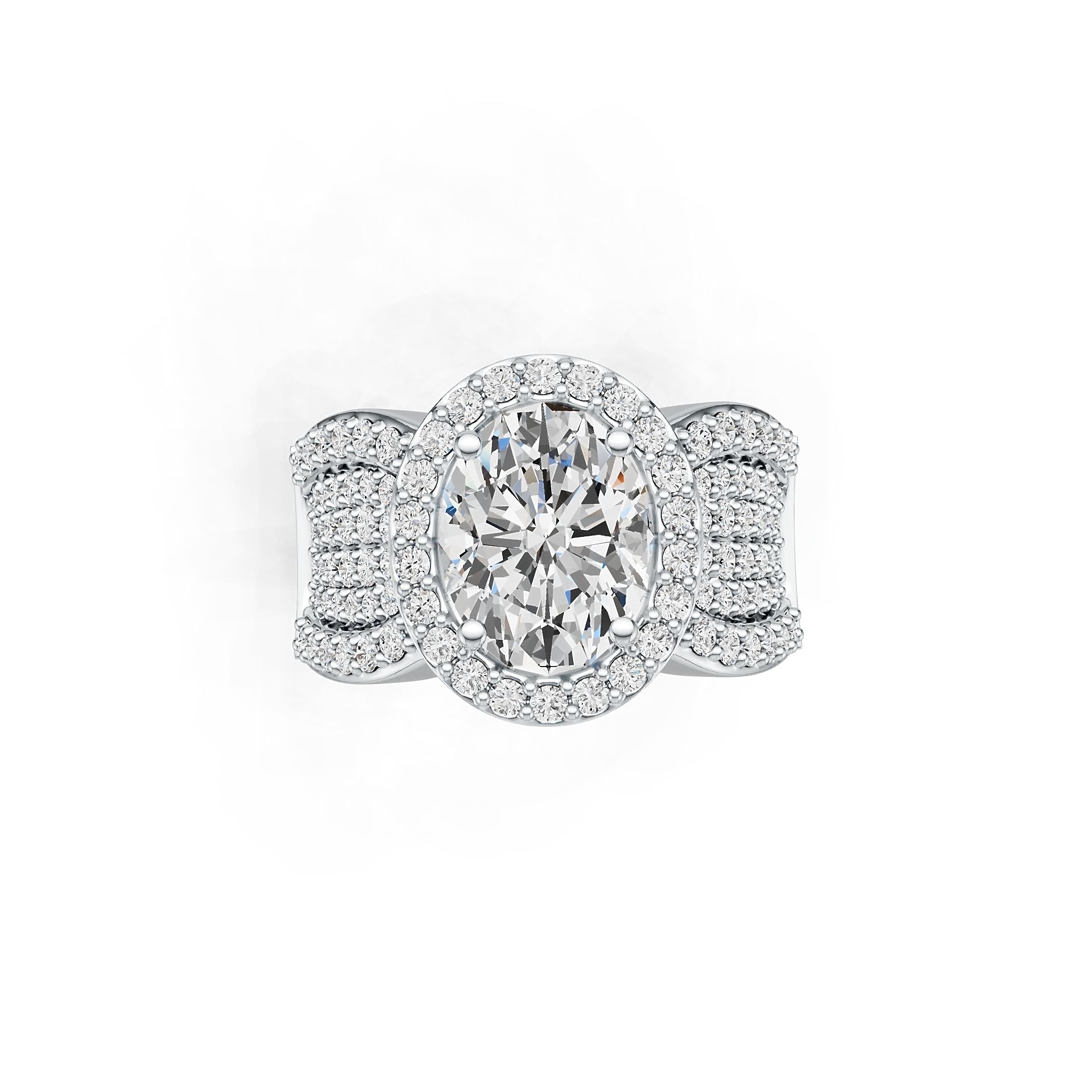 Sterling Silver Semi Mount Ring Setting Oval OV 10X8mm DHJ
