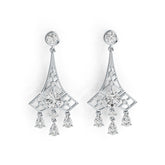 Sterling Silver Semi Mount Earrings Setting Round RD 9x9mm RD 5x5mm PE 6X4mm DHJ