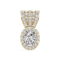 Platinum Semi Mount Pendant Setting Round Ro 4x1mm Diamond Accent Syz Jewelry