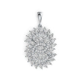 18K Gold Semi Mount Pendant Setting Marquise MQ 5X2.5mm MQ 4X2mm Diamond Accent DHJ