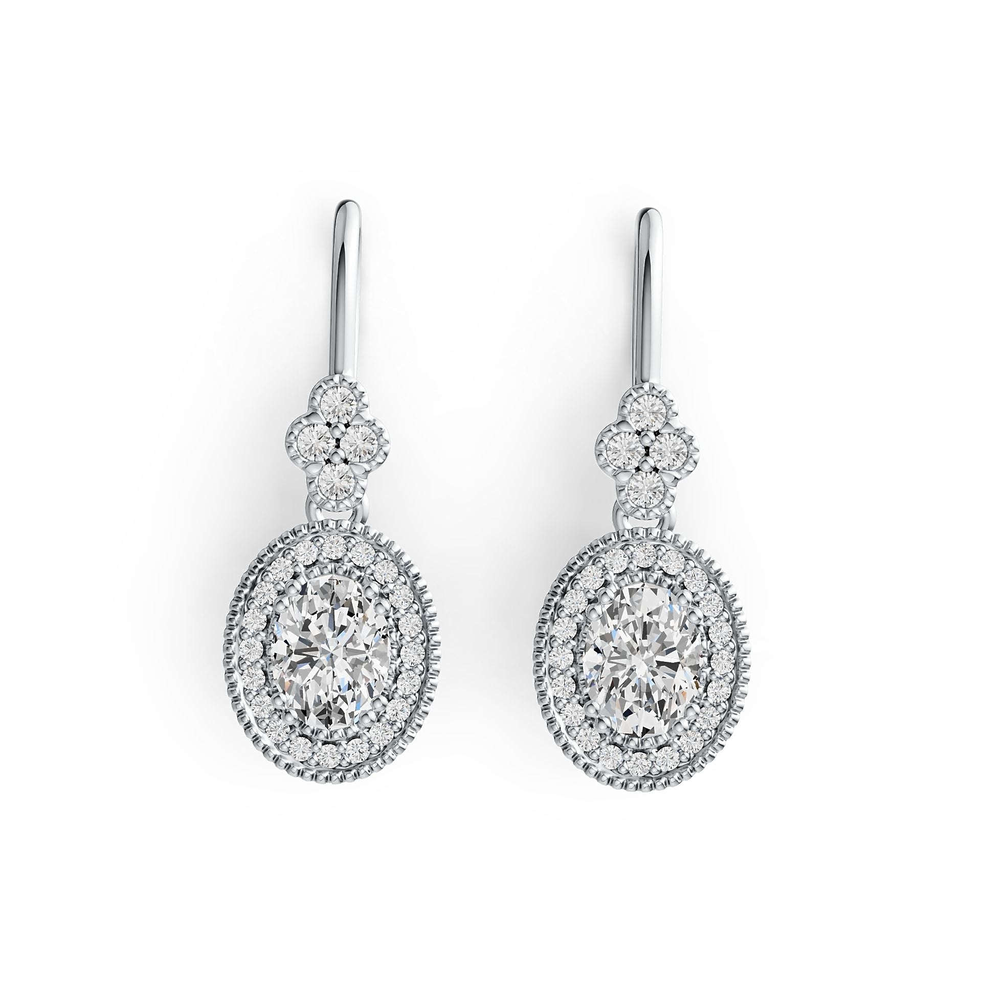 Sterling Silver Semi Mount Earrings Setting Oval OV 7X5mm DHJ