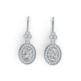 Sterling Silver Semi Mount Earrings Setting Oval OV 7X5mm DHJ
