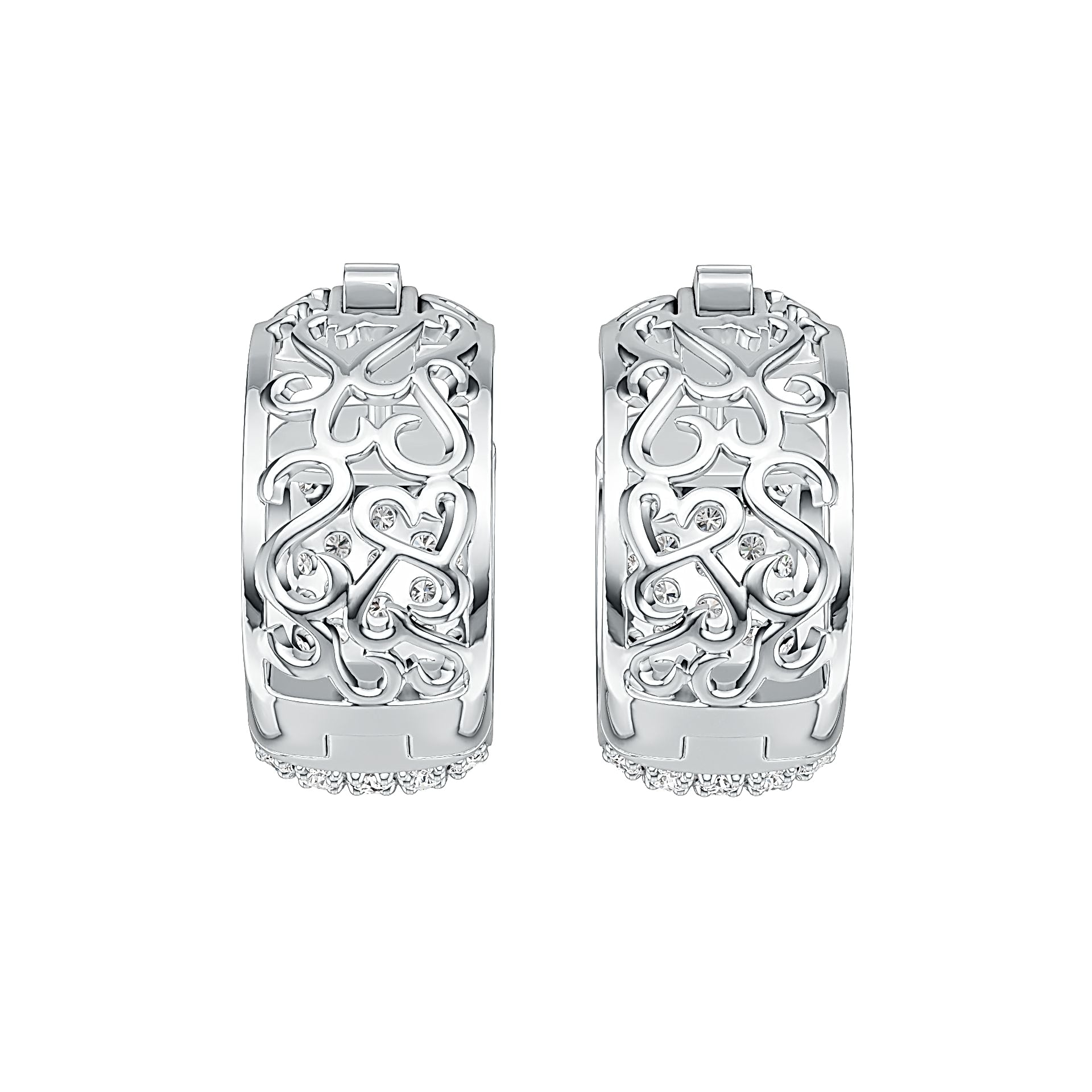 Sterling Silver Semi Mount Earrings Setting Round RD 2x2mm DHJ