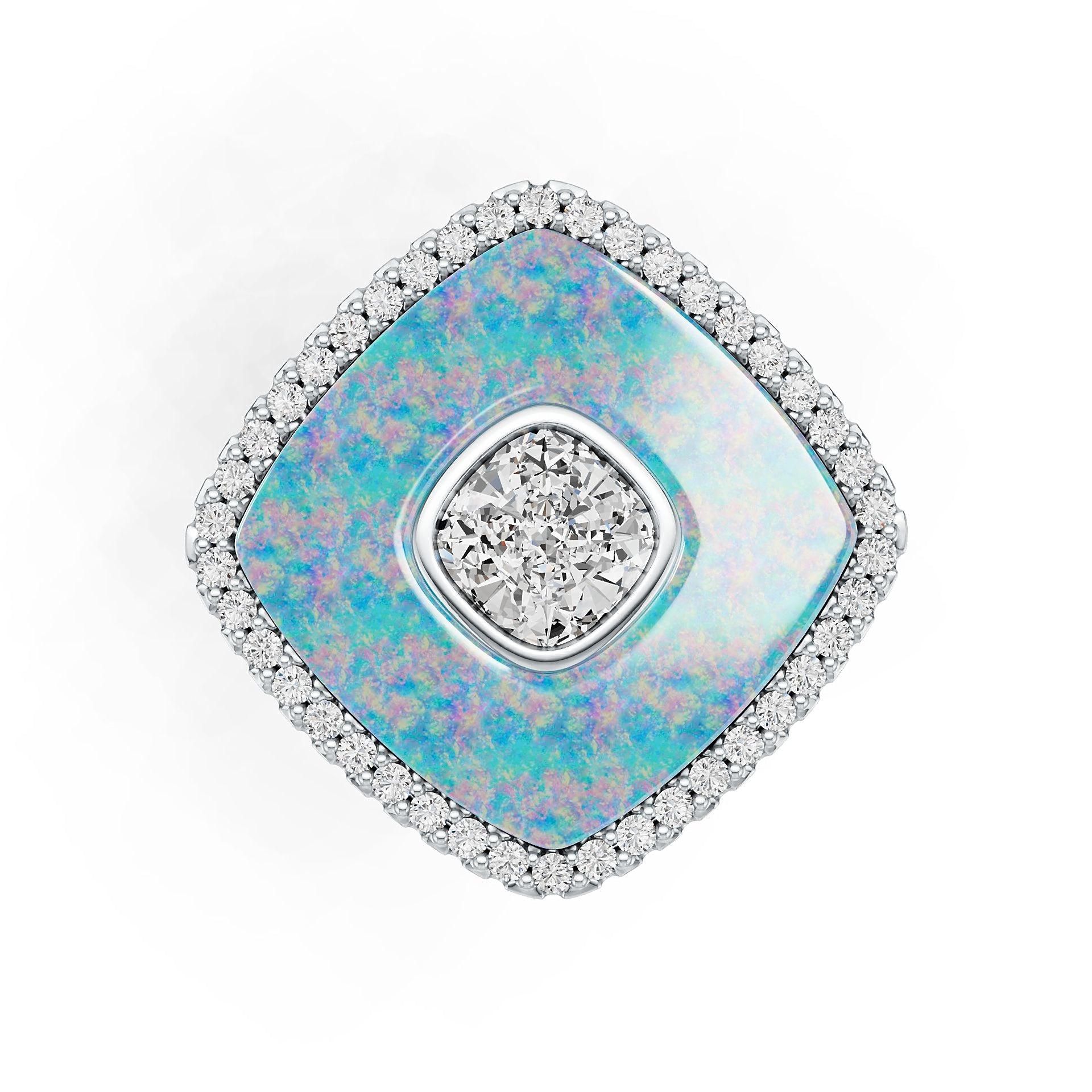 Sterling Silver Semi Mount Ring Setting Cabochon 22X22mm CU 7X7mm DHJ