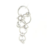 Platinum Semi Mount Pendant Setting Cushion Cu7x7 5x5 & 4x4mm Diamond Accent Syzjewelry