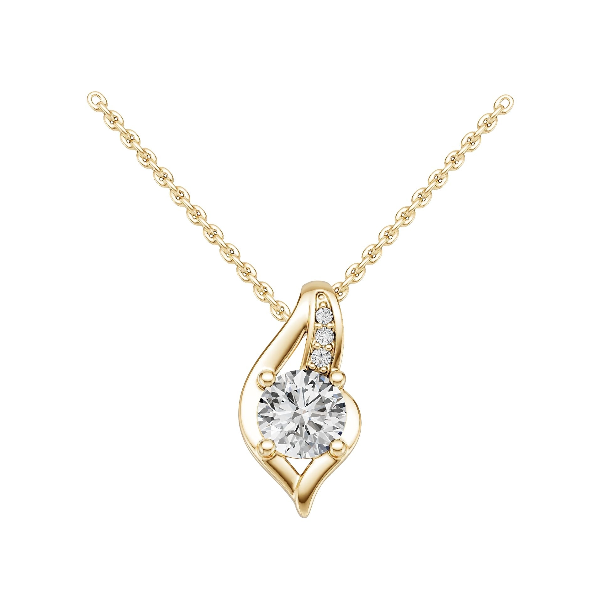 14K Gold Semi Mount Pendant Setting Round Ro 5x5mm Diamond Accent Syz Jewelry