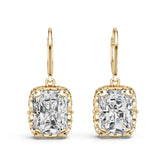 Platinum Semi Mount Earrings Setting Emerald Em 10x8mm Diamond Accent Syz Jewelry