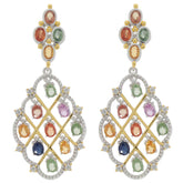 14K Gold Semi Mount Earrings Setting Oval OV 4x3mm Diamond Accent Syzjewelry