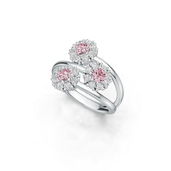 14K Gold Semi Mount Ring Setting Round RD 4x4mm Diamond Accent DHJ