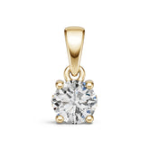 14K Gold Semi Mount Pendant Setting Round Ro 5x5mm Diamond Accent Syz Jewelry