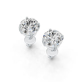 Platinum Semi Mount Earrings Setting Round RD 7.5mm DHJ