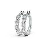Platinum Semi Mount Earrings Setting Round RD 4x4mm DHJ