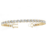 14K Gold Semi Mount Bracelet Setting Round Ro 7x3mm Syz Jewelry