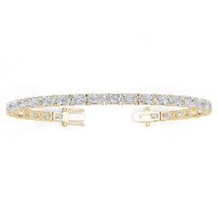 18K Gold Semi Mount Bracelet Setting Round Ro 6x4mm Syz Jewelry
