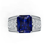 18K Gold Semi Mount Ring Setting Emerald Em 12x10mm Diamond Accent Syz Jewelry
