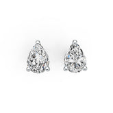 14K Gold Semi Mount Earrings Setting Pear PE 7X5mm Simple Stud DHJ