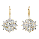 Sterling Silver Semi Mount Earrings Setting Round Ro 5x3mm Diamond Accent DHJ