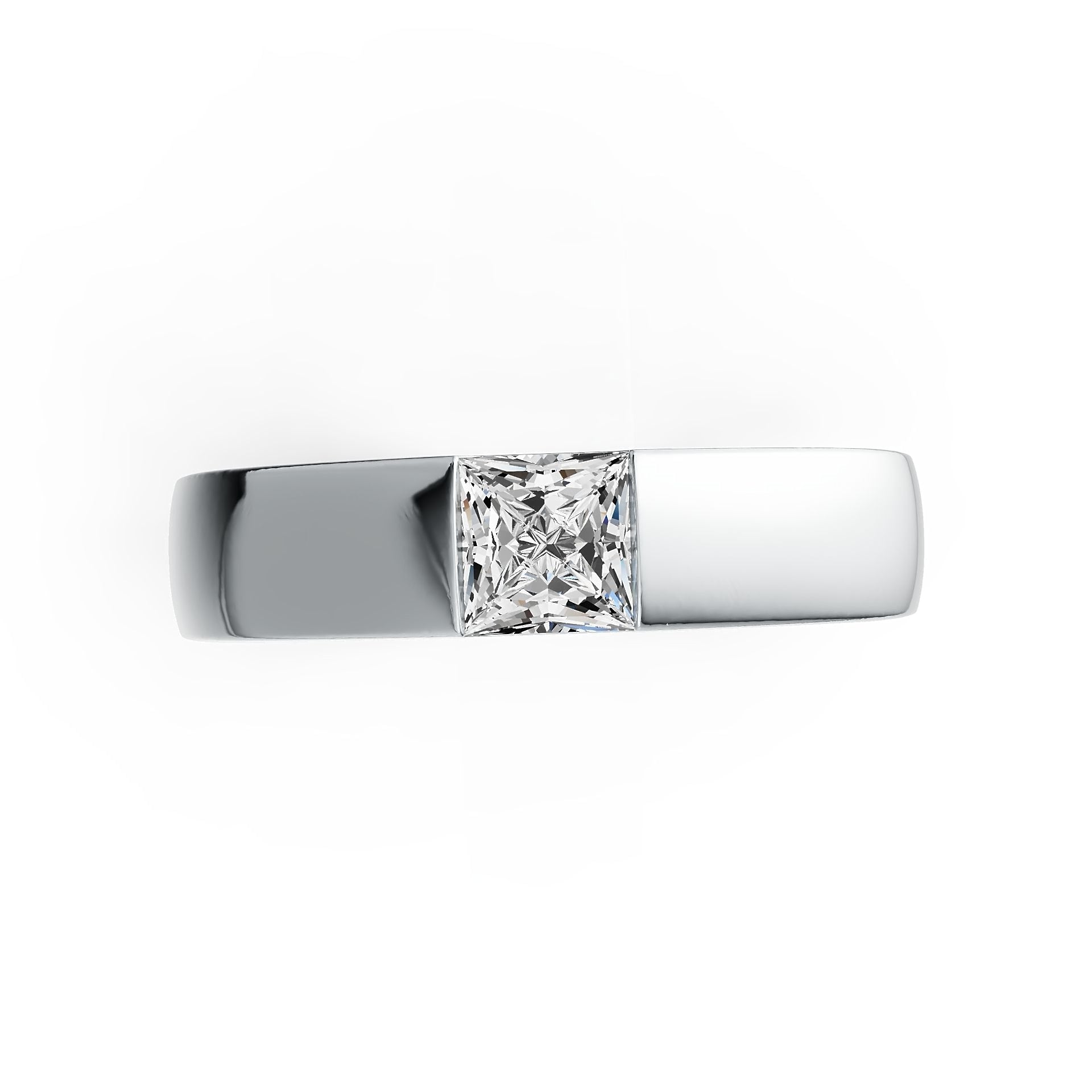 Sterling Silver Semi Mount Ring Setting Princess SQ 5x5mm DHJ