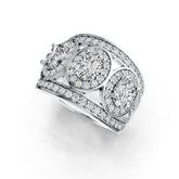 10K Gold Semi Mount Ring Setting Oval OV 7X5mm Moissanite Accent DHJ