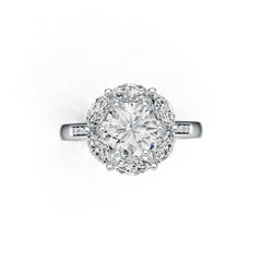 Sterling Silver Semi Mount Ring Setting Round RD 8X8mm MQ 6X3mm DHJ
